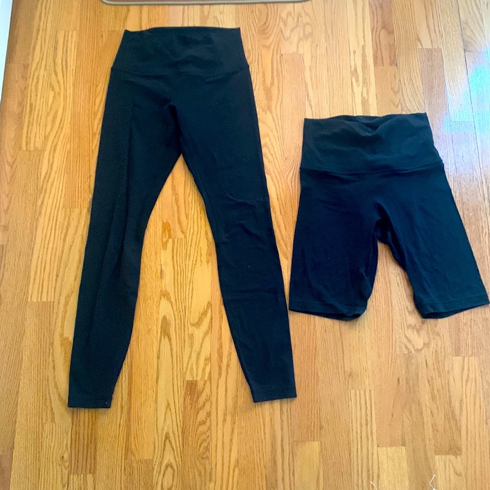 LULULEMON align size 6, black long and short pair